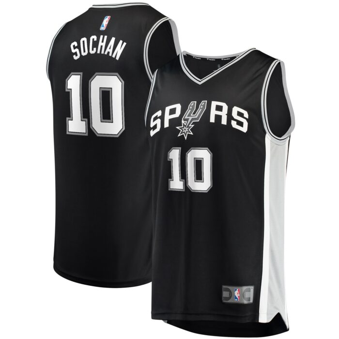 Men’s San Antonio Spurs Jeremy Sochan Fanatics Black Fast Break Replica Player Jersey – Icon Edition