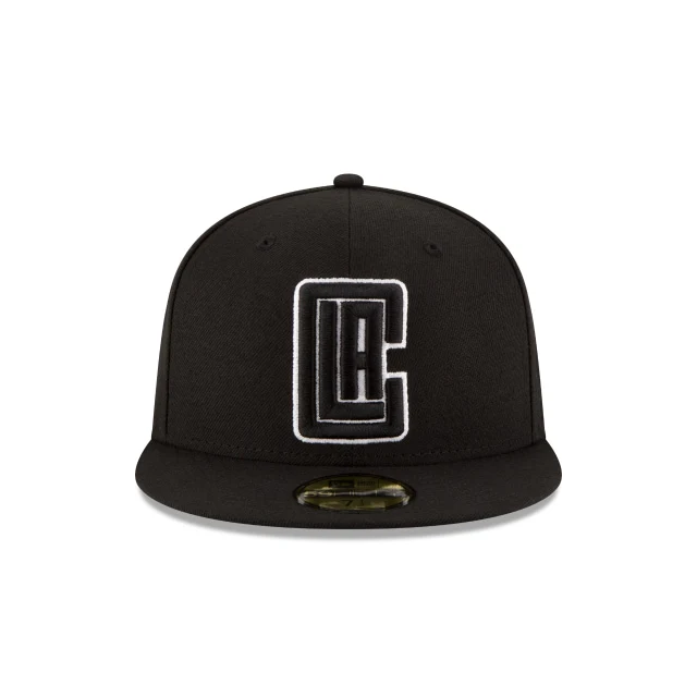Los Angeles Clippers Black & White 59FIFTY Fitted Hat