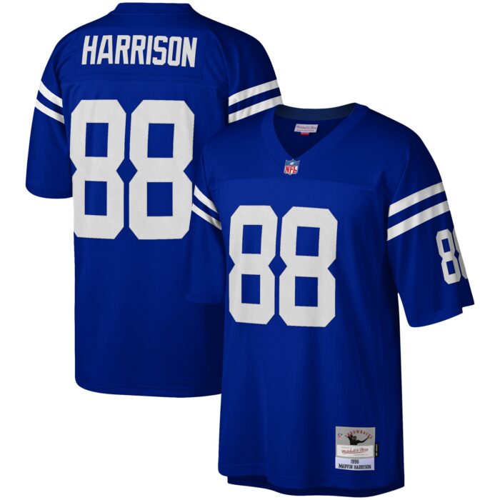 Men’s Indianapolis Colts Marvin Harrison Mitchell & Ness Royal Legacy Replica Jersey