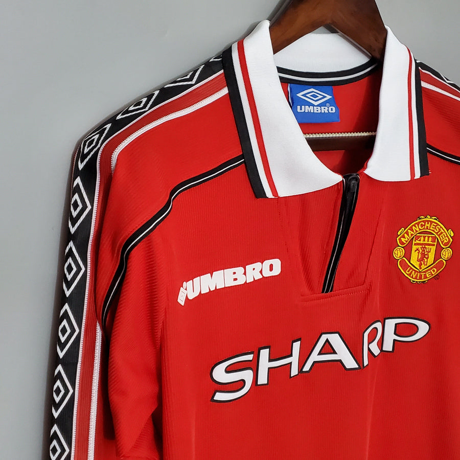 Manchester United Home Jersey 98/00 Retro Long Sleeve