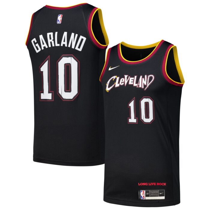 Men’s Cleveland Cavaliers Darius Garland Nike Black Swingman Player Jersey – City Edition