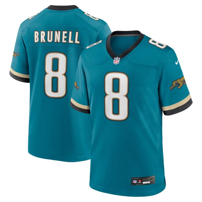 Men’s Jacksonville Jaguars Mark Brunell Nike Teal Prowler Throwback Retired Player Game Jersey