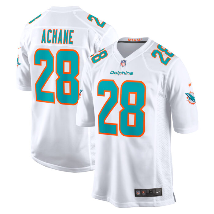 Men’s Miami Dolphins Devon Achane Nike White Player Game Jersey