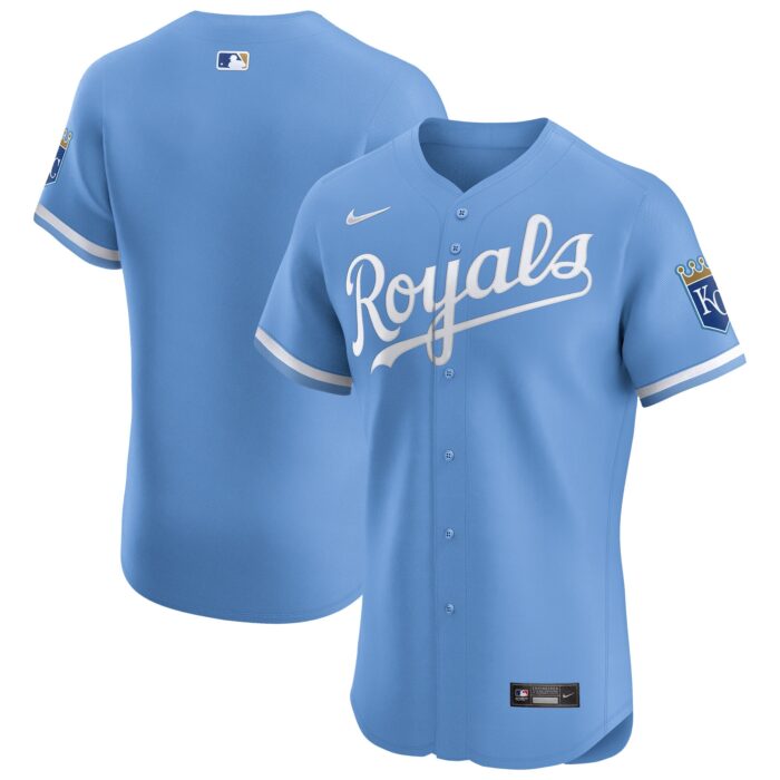 Men’s Kansas City Royals Nike Light Blue Alternate Vapor Premier Elite Patch Jersey