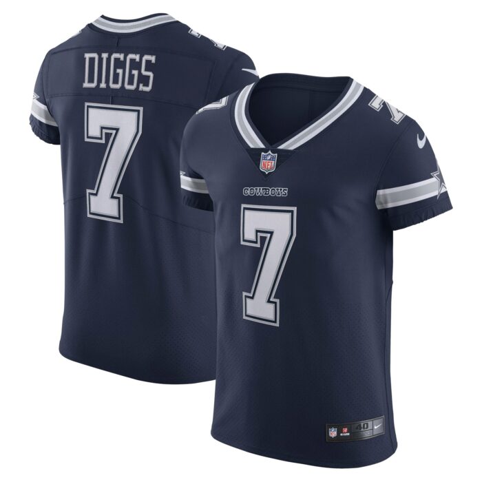 Men’s Dallas Cowboys Trevon Diggs Nike Navy Vapor Elite Jersey