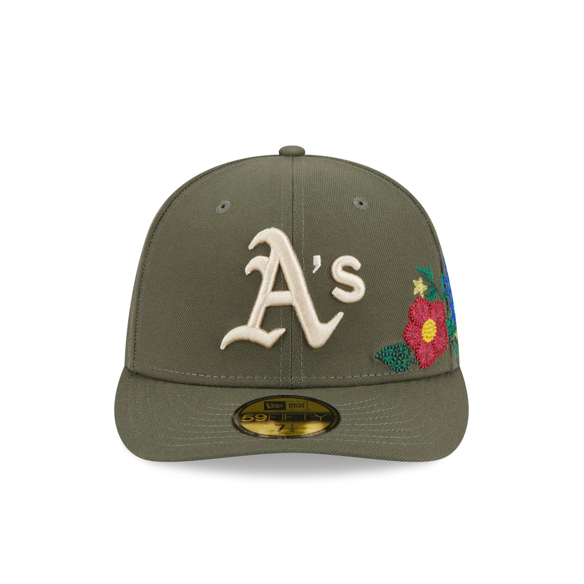 Athletics Tonal Florals Olive 59FIFTY Fitted Hat