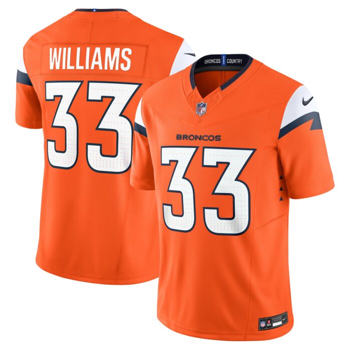 Men’s Denver Broncos Javonte Williams Nike Orange Mile High Collection Vapor F.U.S.E. Limited Jersey