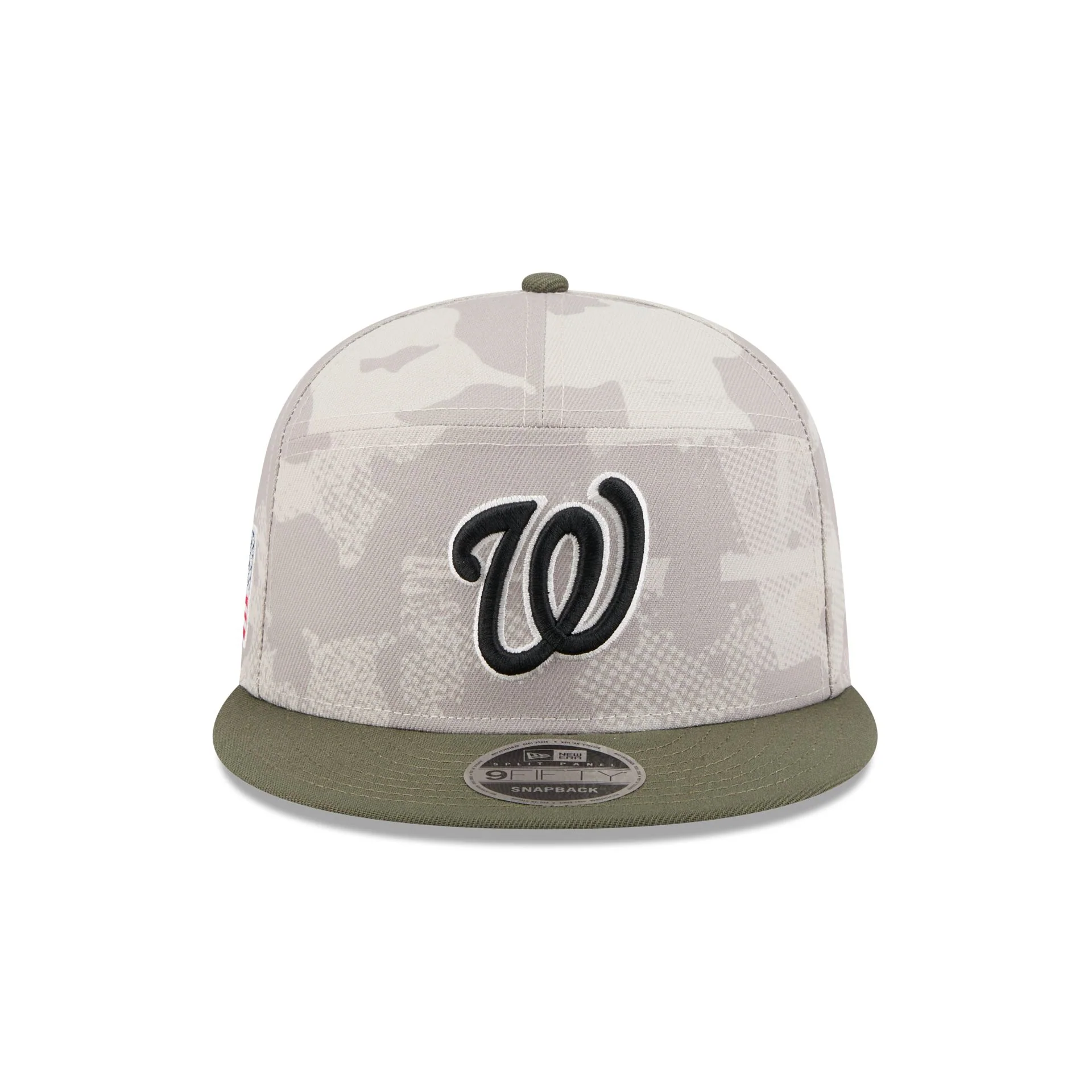 Washington Nationals Armed Forces Day 2025 Split Panel 9FIFTY Snapback Hat