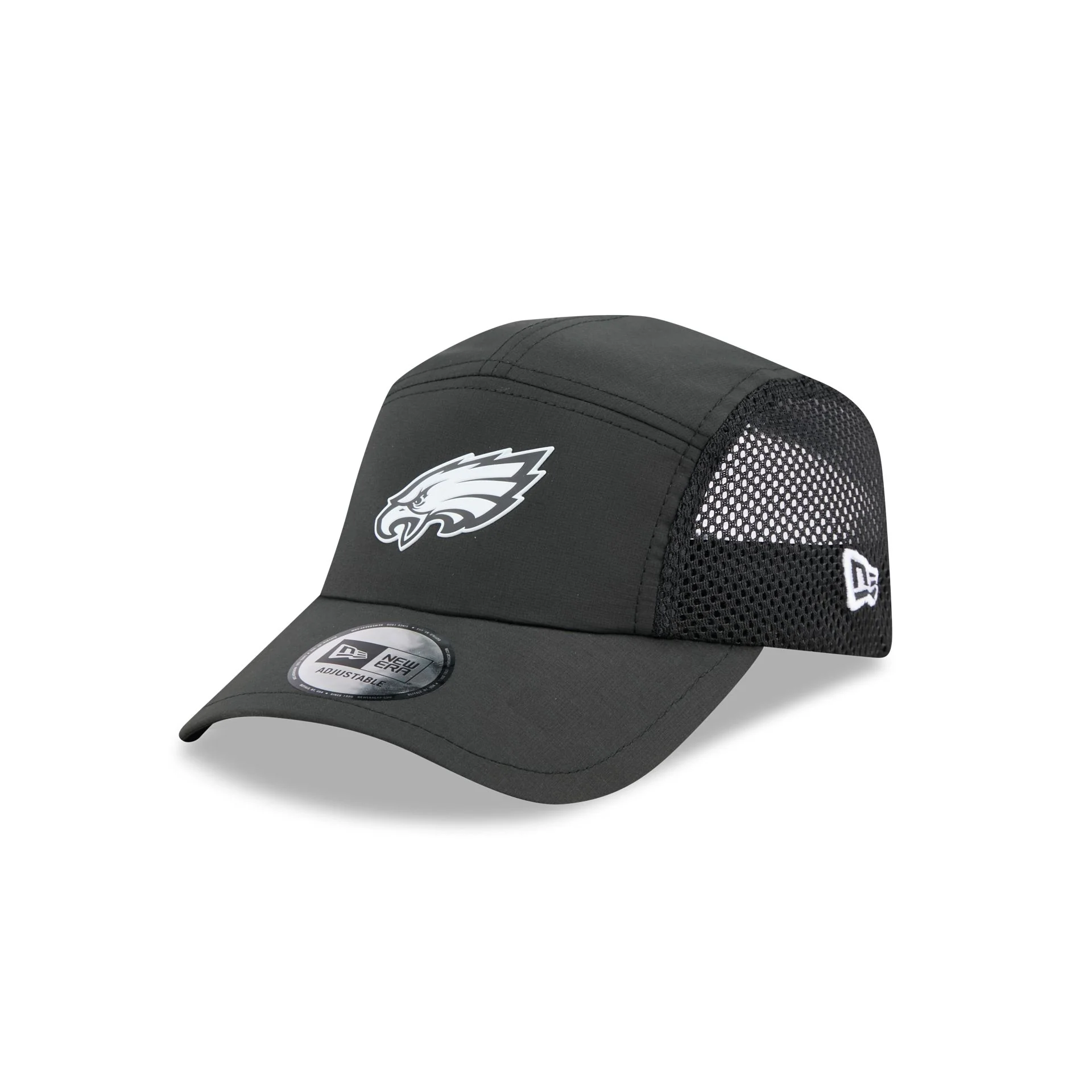 Philadelphia Eagles Black Poly Runner Adjustable Hat