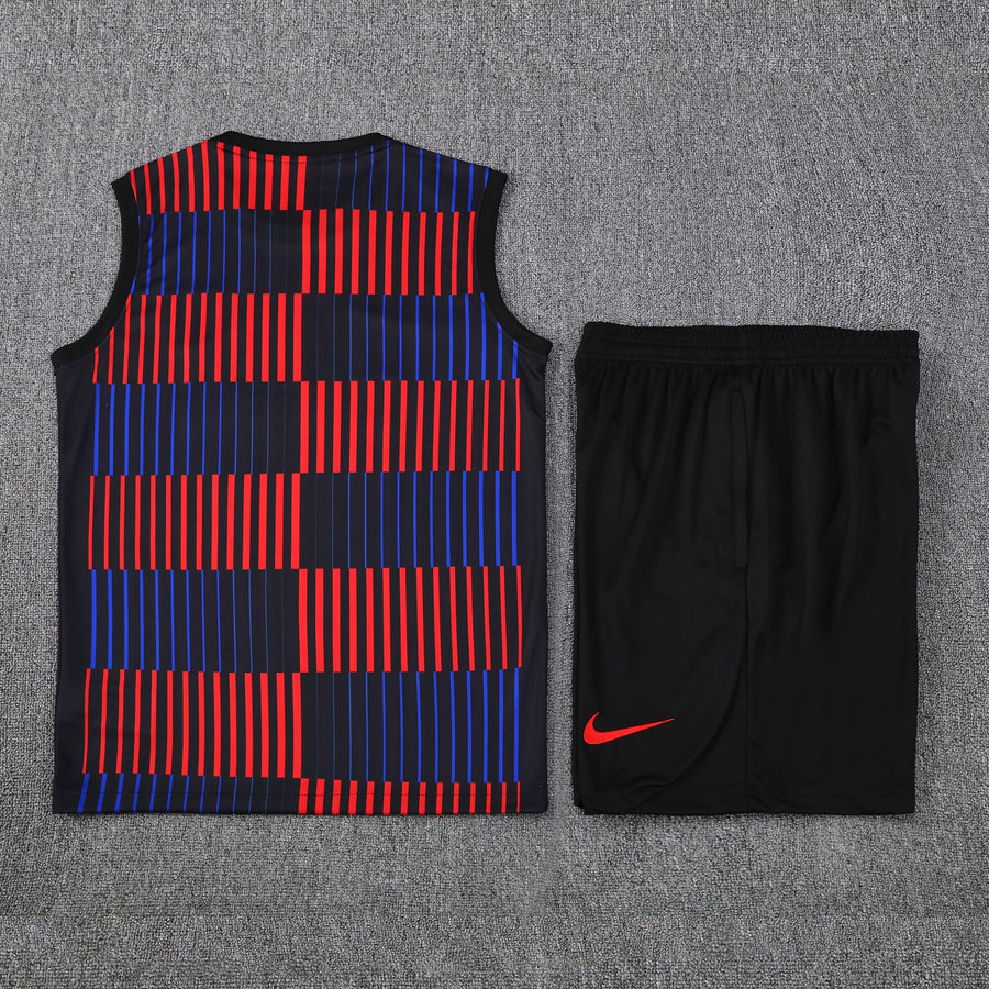 Kit Tank Top + Shorts Barcelona Red/Blue/Black Training 25/26