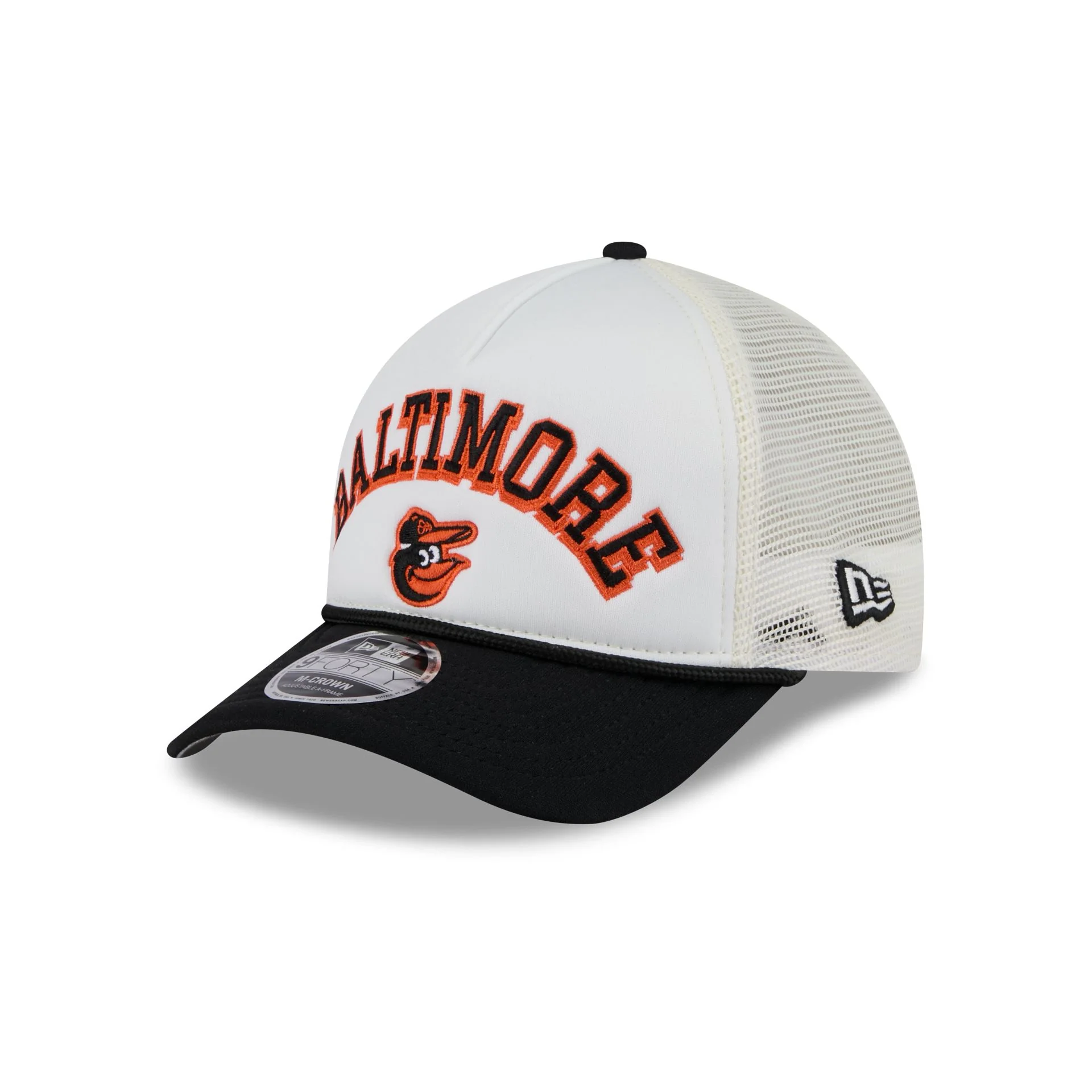 Baltimore Orioles Chrome Arch 9FORTY M-Crown A-Frame Trucker Hat