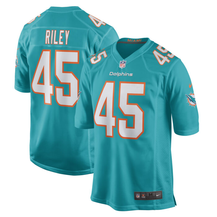 Men’s Miami Dolphins Duke Riley Nike Aqua Game Jersey