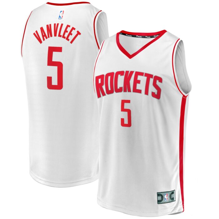 Men’s Houston Rockets Fred VanVleet Fanatics White Fast Break Replica Player Jersey – Association Edition