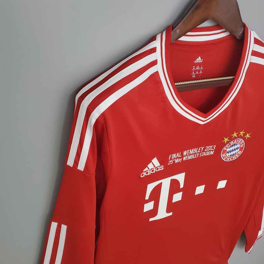 Bayern M??nchen Home Jersey 13-14 Retro Long Sleeve