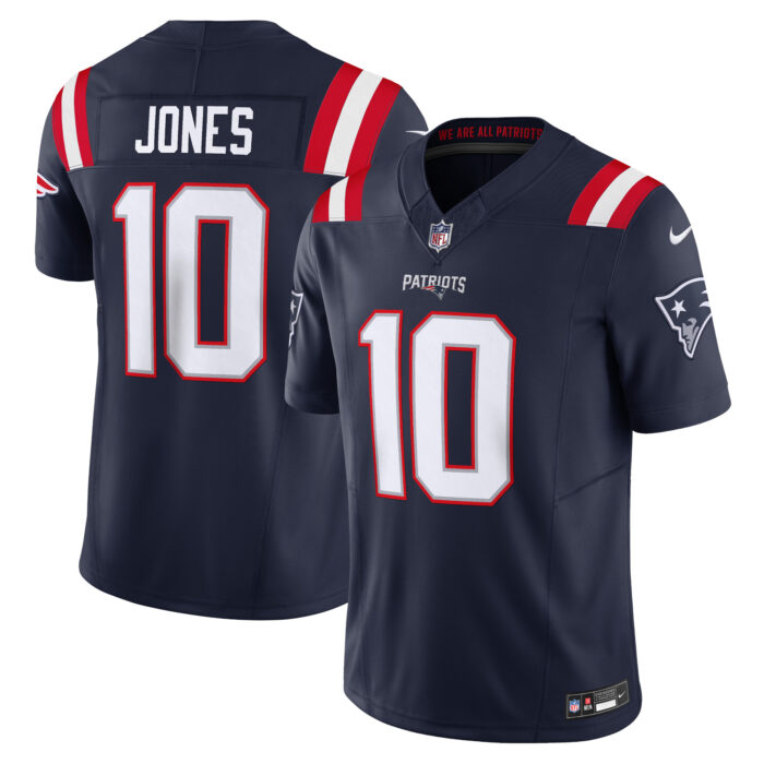 Men’s New England Patriots Mac Jones Nike Navy Vapor F.U.S.E. Limited Jersey