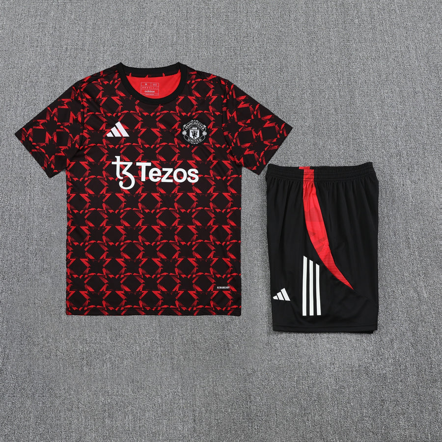 Kit Shirt + Shorts Manchester United Black/Red Training 25/26