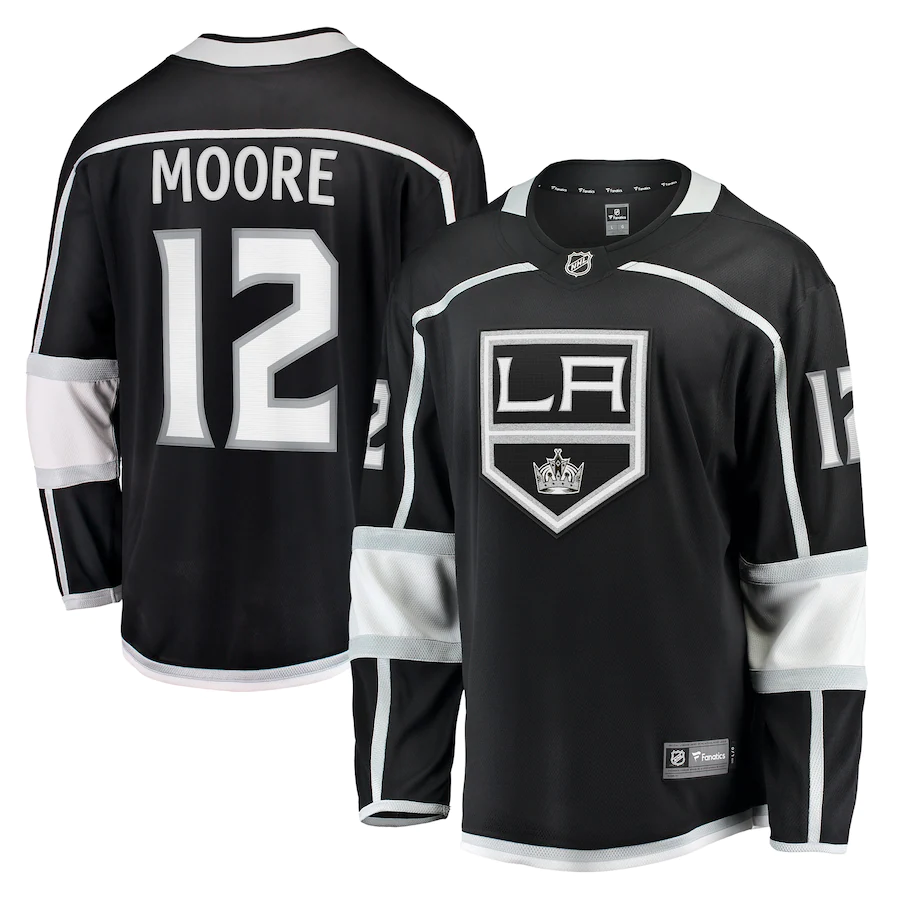 Men's Los Angeles Kings 12 Trevor Moore Black Home Breakaway Player Jersey