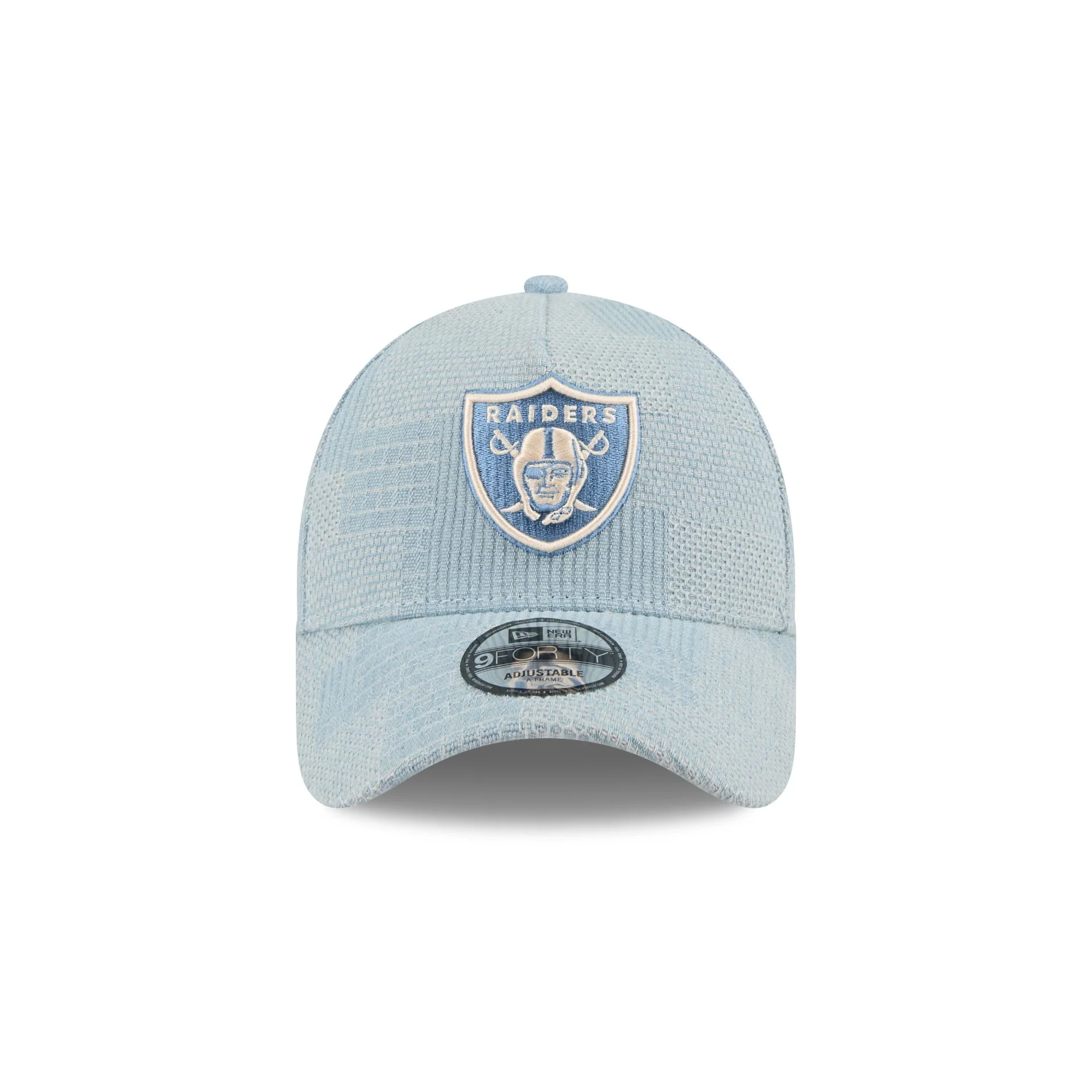 Las Vegas Raiders Logo Essentials Denim 9FORTY A-Frame Snapback Hat