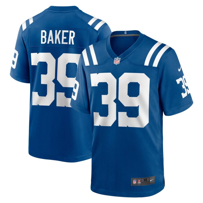 Men’s Indianapolis Colts Darrell Baker Jr Nike Royal Team Game Jersey