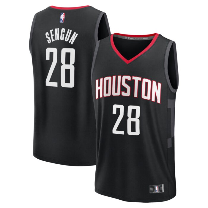Men’s Houston Rockets Alperen Sengun Fanatics Black Fast Break Replica Player Jersey – Statement Edition