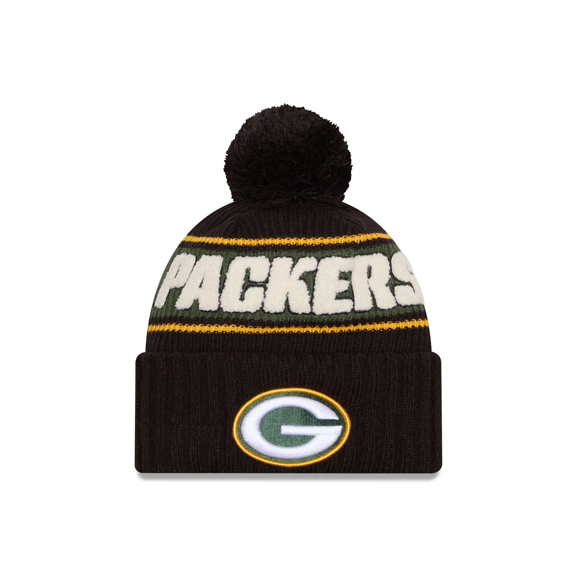 Green Bay Packers 2024 Cold Weather Black Pom Knit Hat