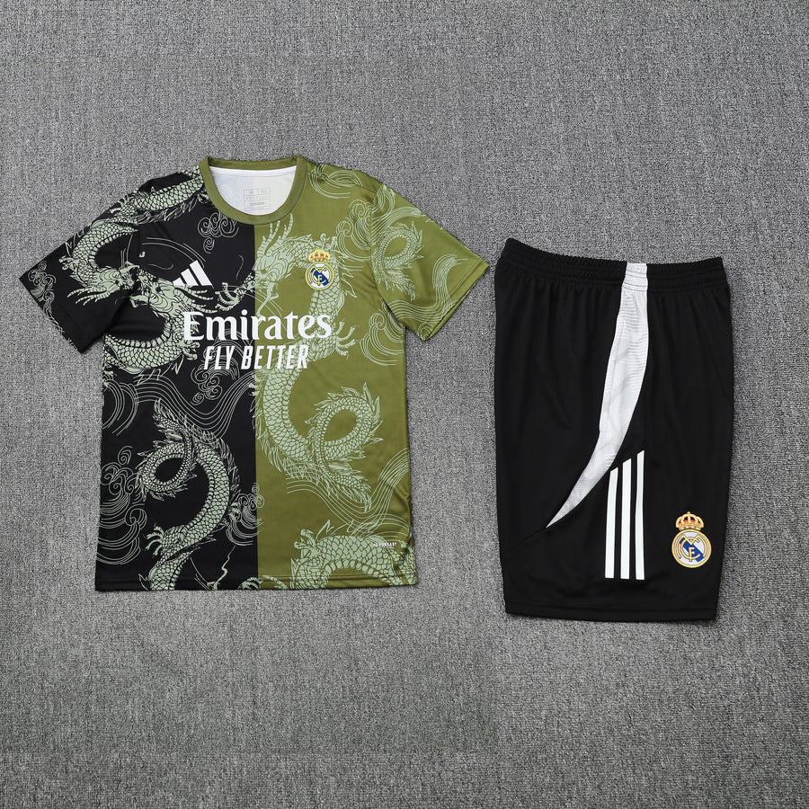 Kit Shirt + Shorts Real Madrid Black/Green Training 25/26
