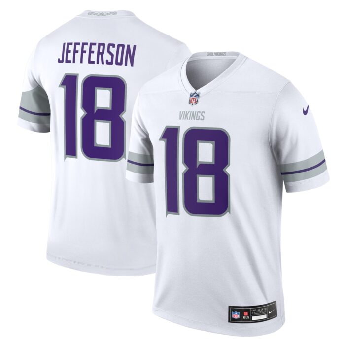 Men’s Minnesota Vikings Justin Jefferson Nike White Alternate Legend Player Jersey
