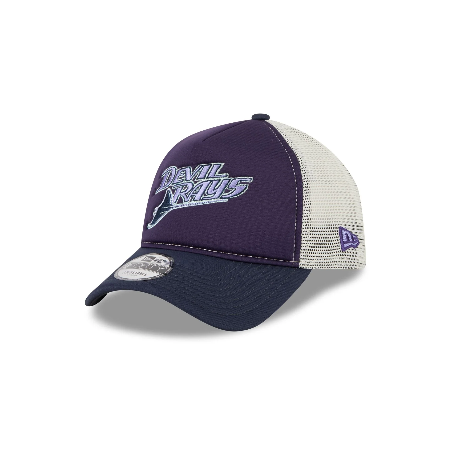 Tampa Bay Rays Navy Purple 9FORTY A-Frame Trucker Hat
