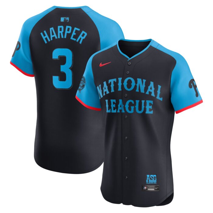 Men’s National League Bryce Harper Nike Navy 2024 MLB All-Star Game Elite Player Jersey