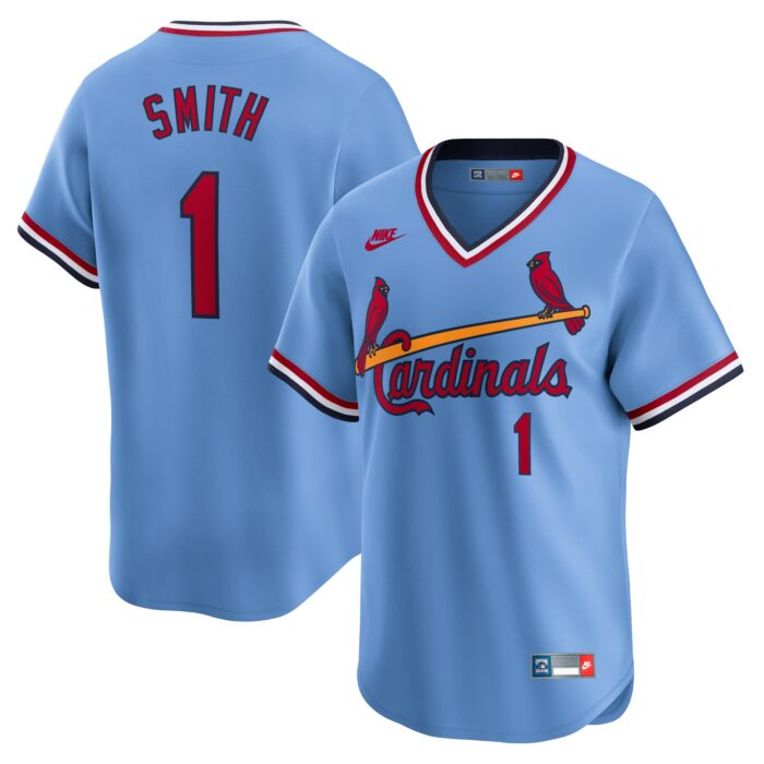 Men’s St. Louis Cardinals Ozzie Smith Nike Royal Throwback Cooperstown Limited Jersey