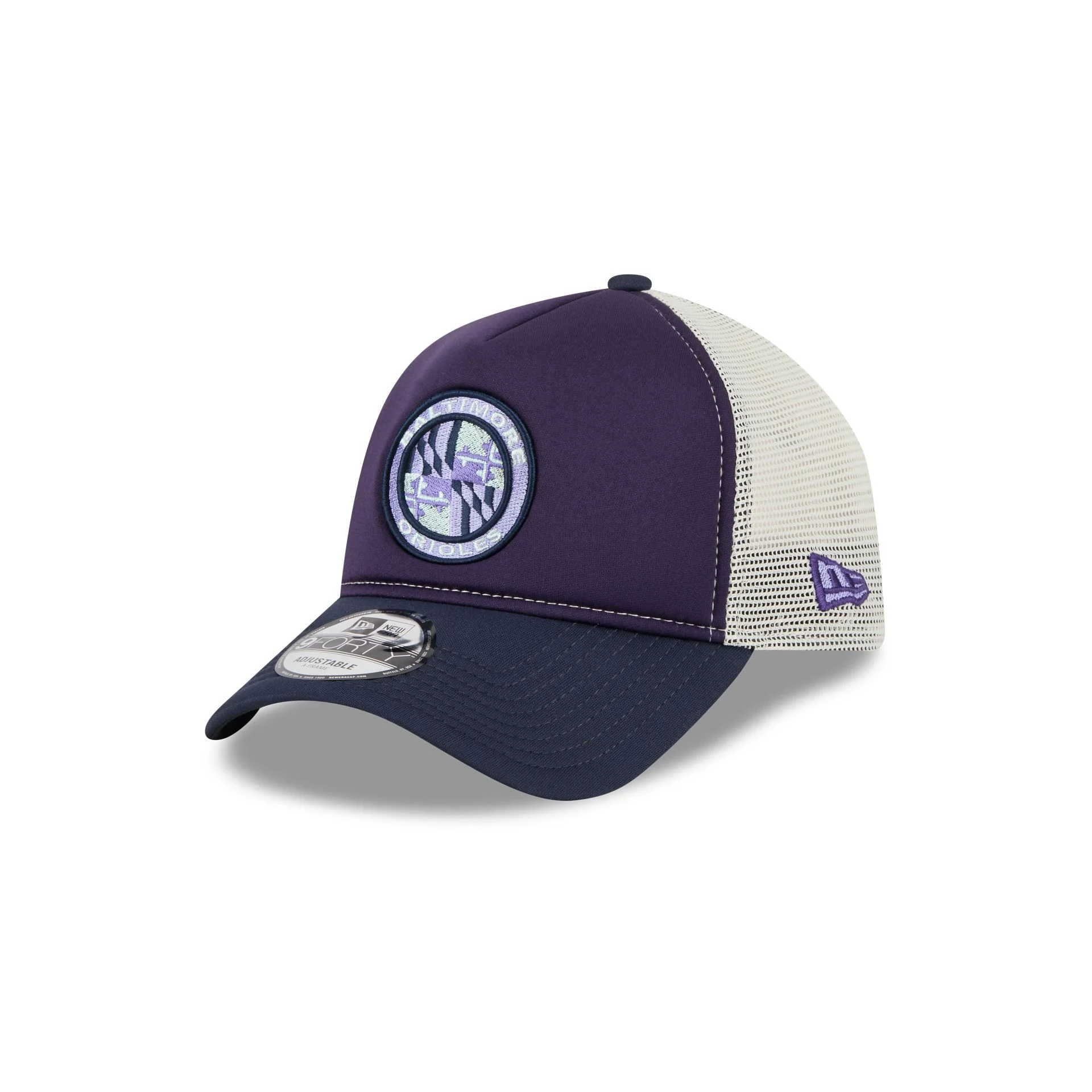 Baltimore Orioles Navy Purple 9FORTY A-Frame Trucker Hat