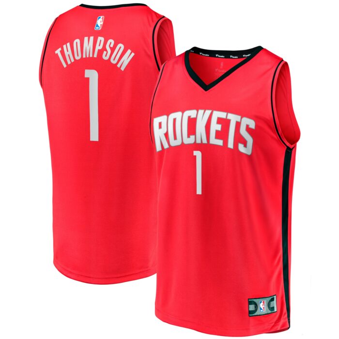 Men’s Houston Rockets Amen Thompson Fanatics Red Fast Break Replica Jersey – Icon Edition