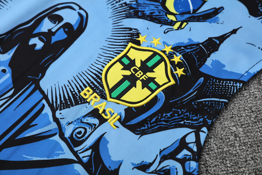 Kit Tank Top + Shorts Brazil Christ the Redeemer Blue Training 25/26