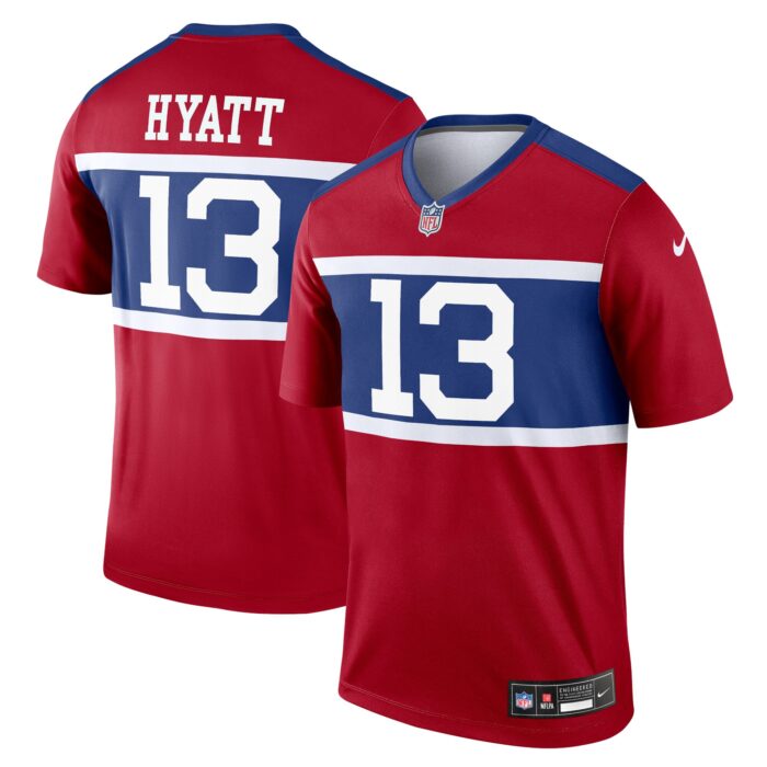 Men’s New York Giants Jalin Hyatt Nike Century Red Alternate Legend Player Jersey