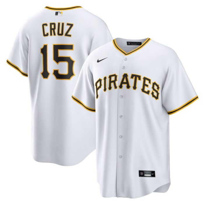 Men’s Pittsburgh Pirates Oneil Cruz Nike White Home Replica Jersey