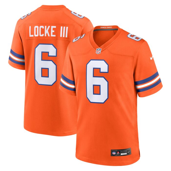 Men’s Denver Broncos P.J. Locke III Nike Orange Mile High Collection 1977 Throwback Player Game Jersey