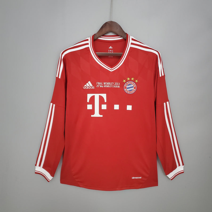 Bayern M??nchen Home Jersey 13-14 Retro Long Sleeve