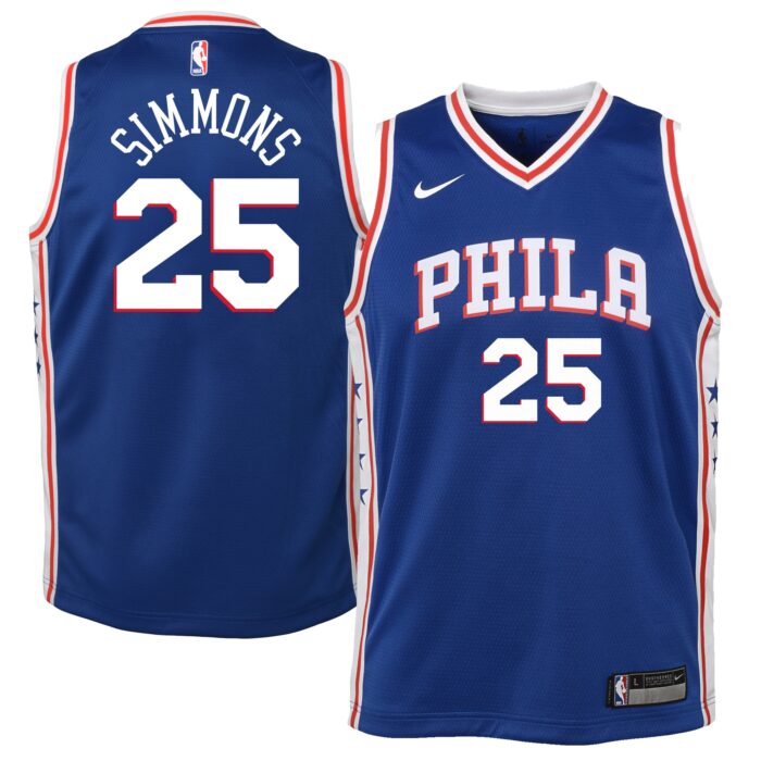 Youth Philadelphia 76ers Ben Simmons Nike Royal Swingman Jersey – Icon Edition