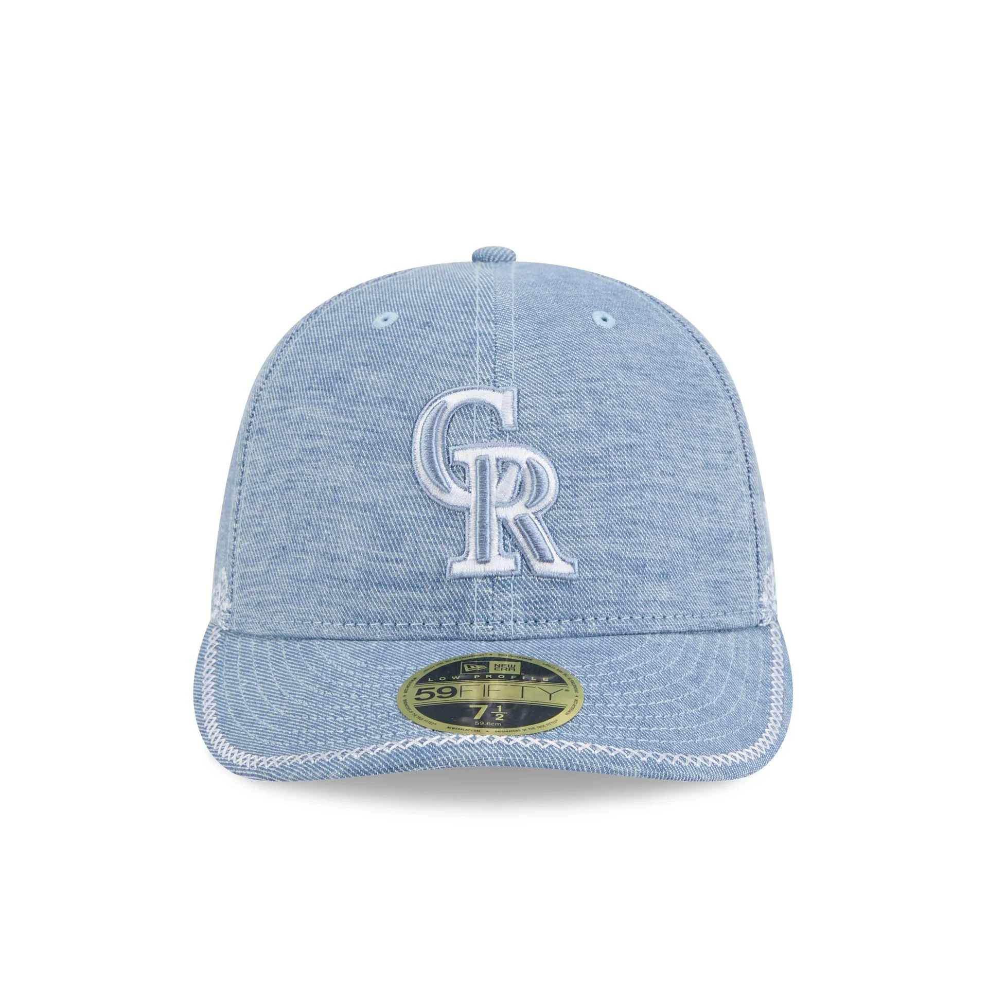 Colorado Rockies Hand Stitched Chambray Low Profile 59FIFTY Fitted Hat