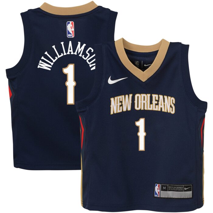 Preschool New Orleans Pelicans Zion Williamson Nike Navy Swingman Player Jersey – Icon Edition