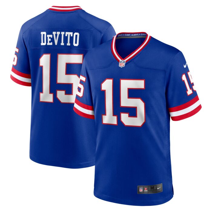 Men’s New York Giants Tommy DeVito Nike Royal Alternate Player Game Jersey