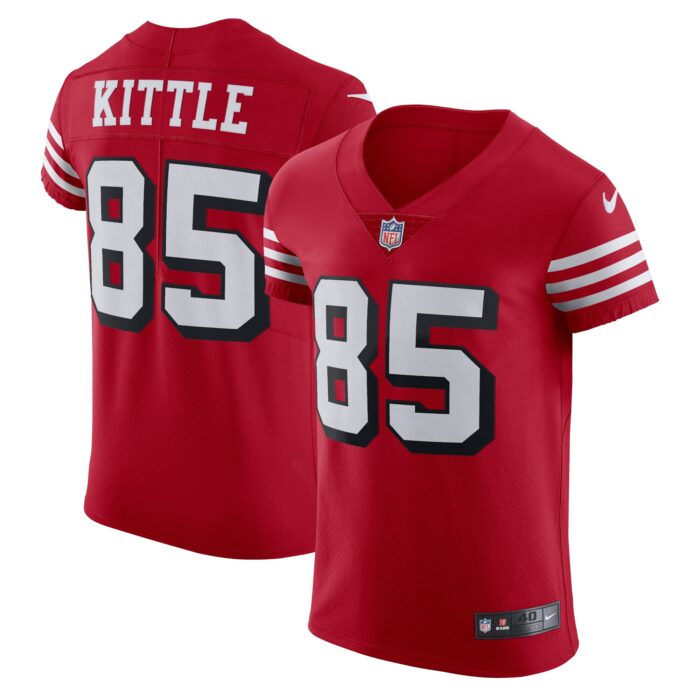Men’s San Francisco 49ers George Kittle Nike Scarlet Alternate Vapor Elite Jersey