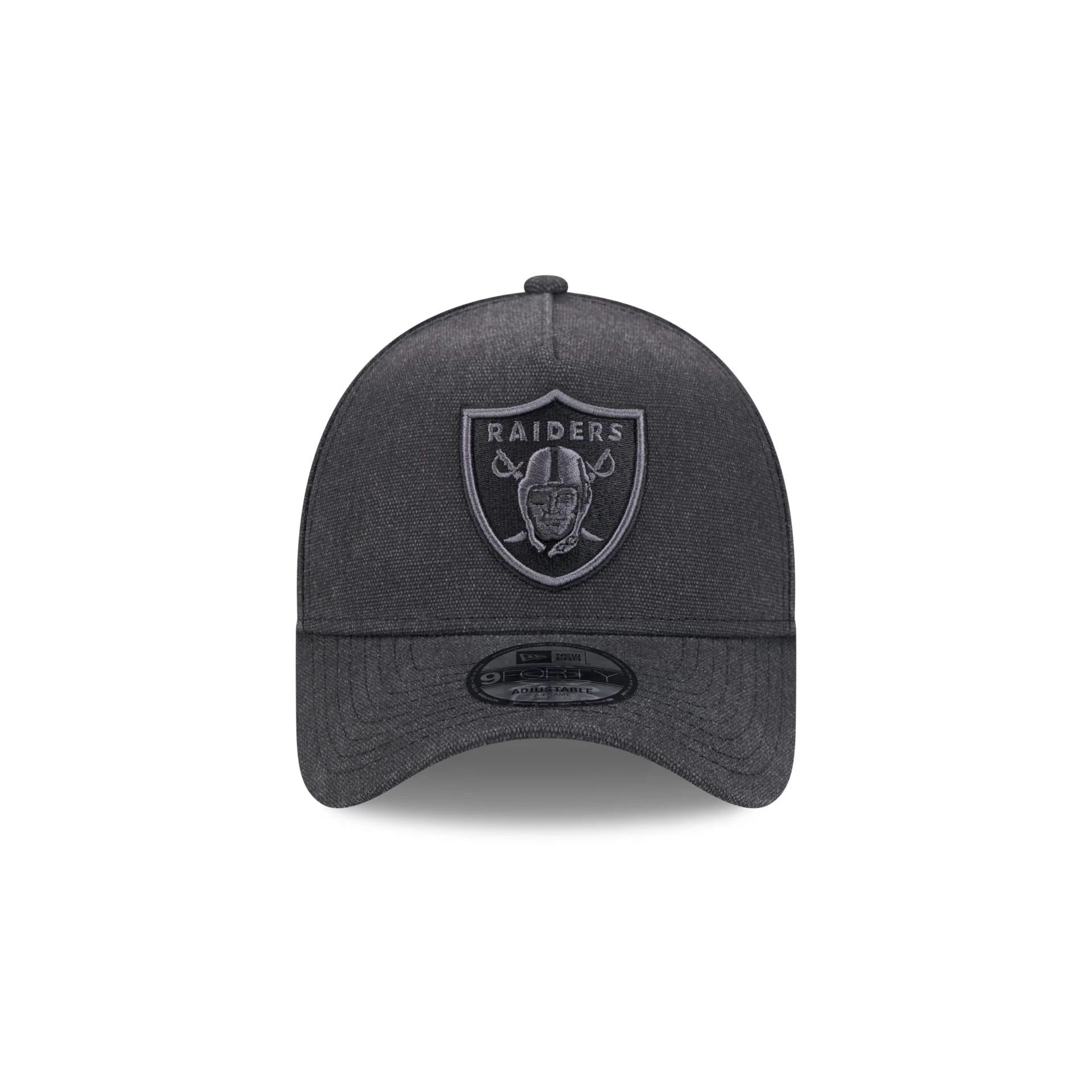 Las Vegas Raiders Logo Essentials Black 9FORTY A-Frame Snapback Hat