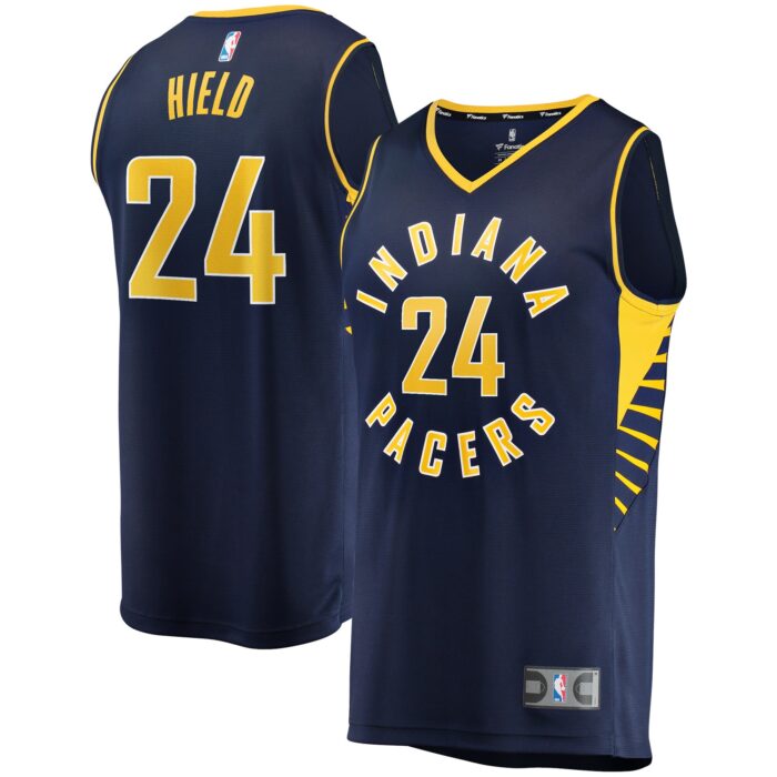 Men’s Indiana Pacers Buddy Hield Fanatics Navy Fast Break Replica Jersey – Icon Edition