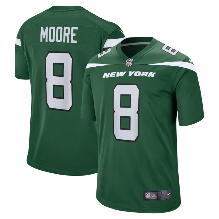 Men’s New York Jets Elijah Moore Nike Gotham Green Game Jersey