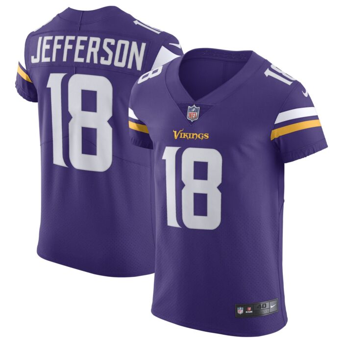 Men’s Minnesota Vikings Justin Jefferson Nike Purple Home Vapor Elite Jersey