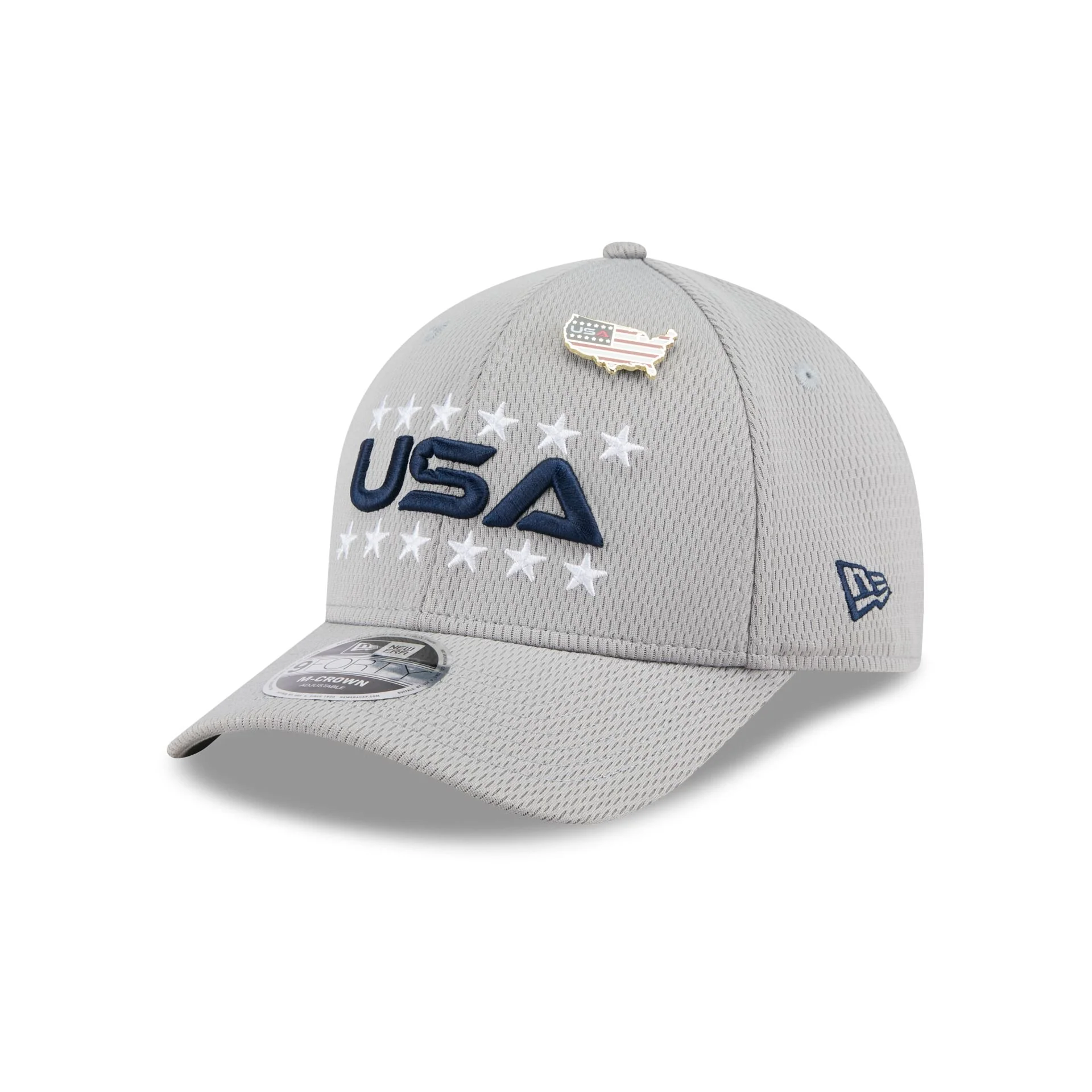 2025 Ryder Cup Team USA Gray 9FORTY M-Crown Snapback Hat