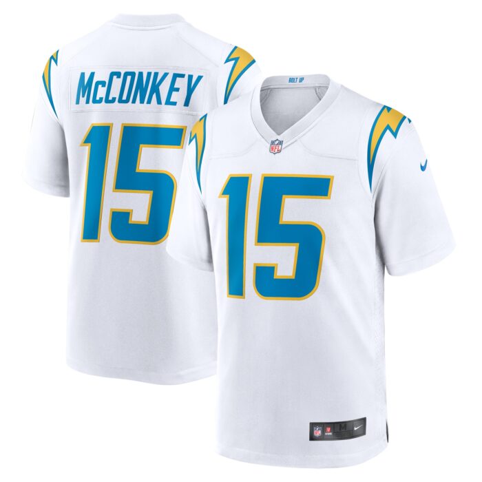 Men’s Los Angeles Chargers Ladd McConkey Nike White Game Jersey