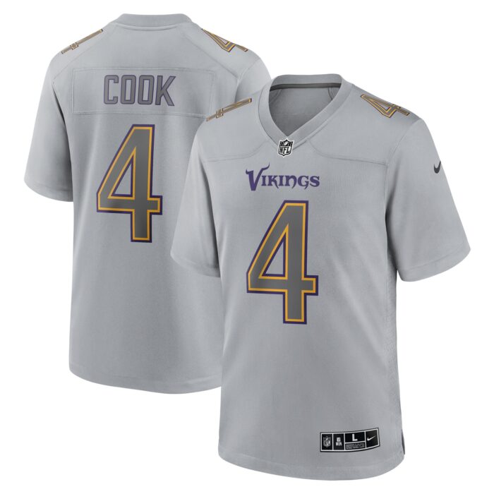 Men’s Minnesota Vikings Dalvin Cook Nike Gray Atmosphere Fashion Game Jersey