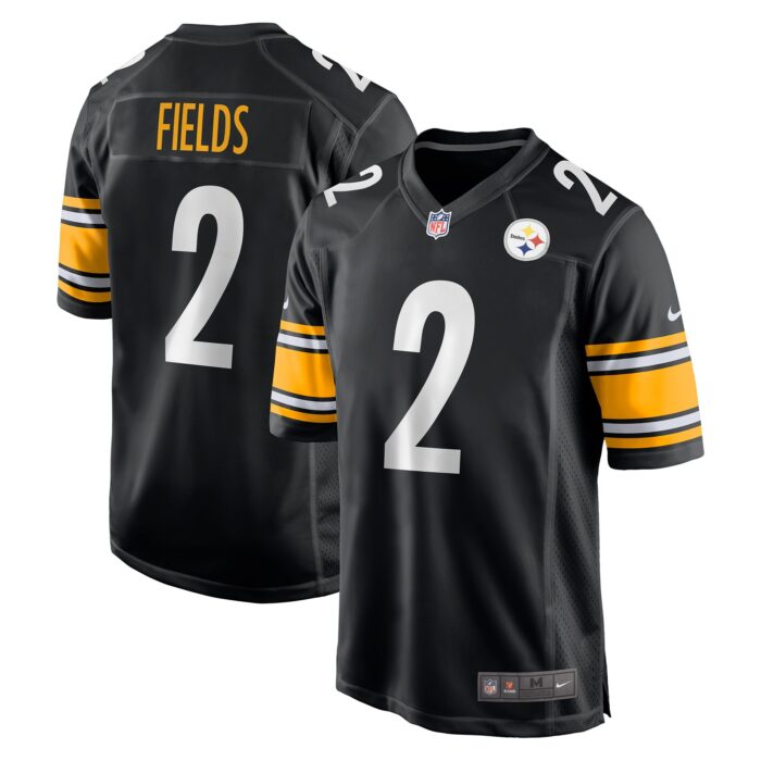 Men’s Pittsburgh Steelers Justin Fields Nike Black Game Player Jersey